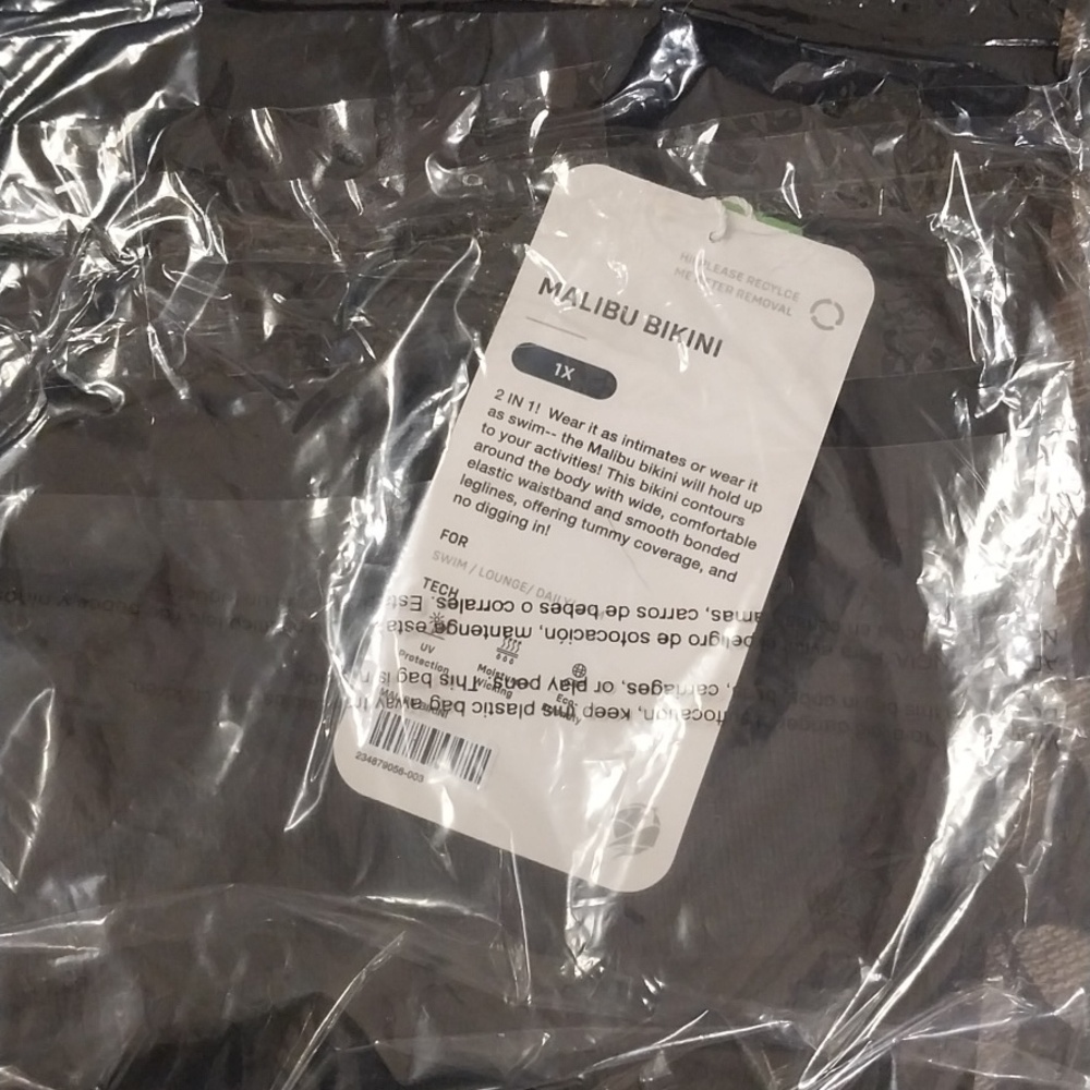 Phoenix Activewear NWT Malibu Bikini Bottoms Sz 1-X Black UV Protection Recycled - Picture 10 of 10